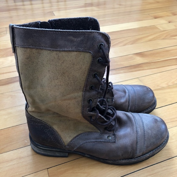 Leather Canvas boots - Picture 2 of 5